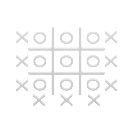 Символы крестики-нолики на сетке