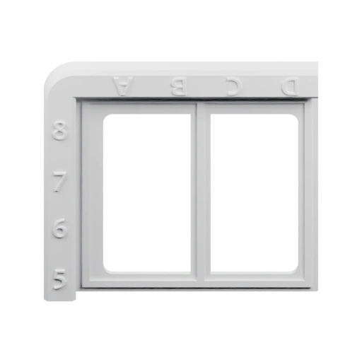 Двухстворчатое окно с обозначениями