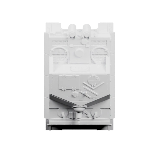 Фронтальная часть поезда с деталями