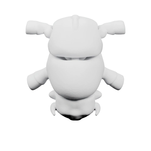 Анимационный персонаж с округлыми формами