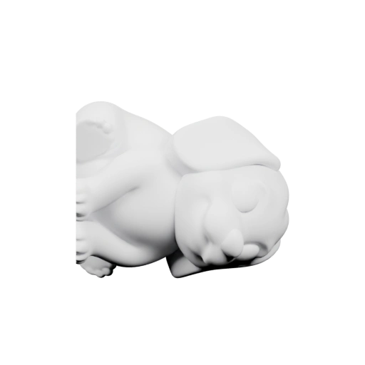 Спящий щенок в позе