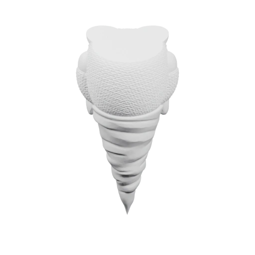 Геометрический винт с рифленой поверхностью