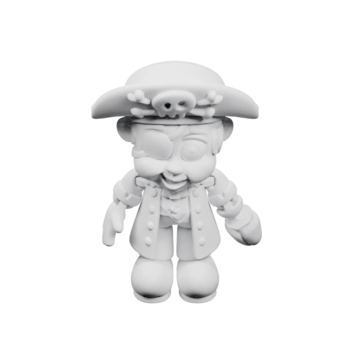 Пират в шляпе с черепом