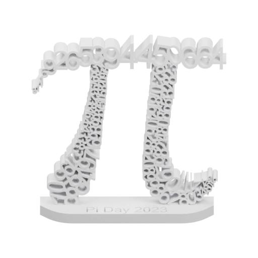 Символ пи с цифрами внутри