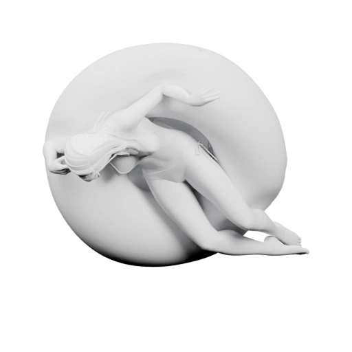 Девушка в плавательном кольце