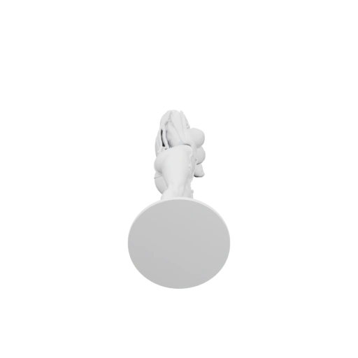 Пламя вверху, круглое основание