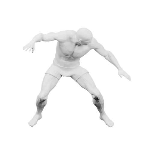 Человек в динамичной позе на волнах