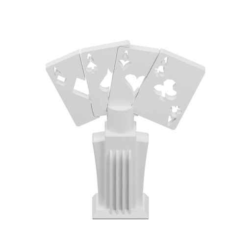 Трофей в форме разложенных карт