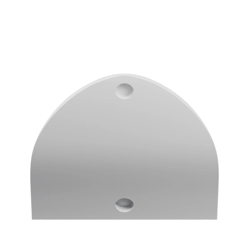 Полукруглая пластина с отверстиями