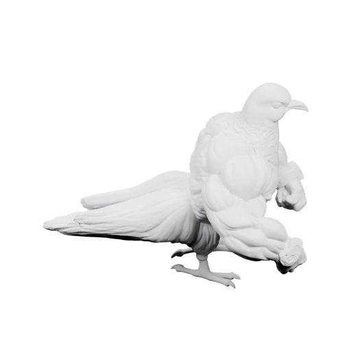 Птица в позе, напоминающей гимнаста