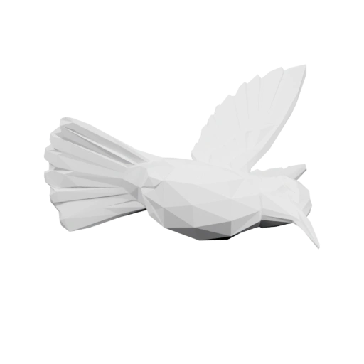 Летящая птичка с расправленными крыльями