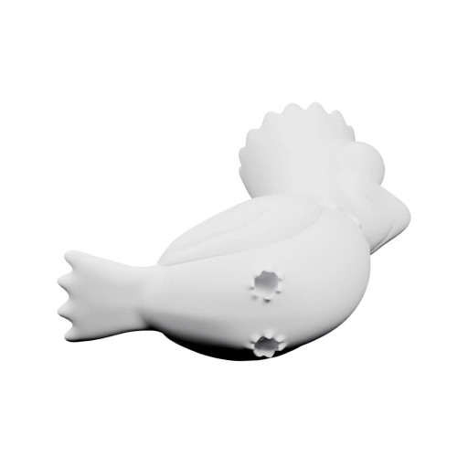 Фигурка птички с отверстиями