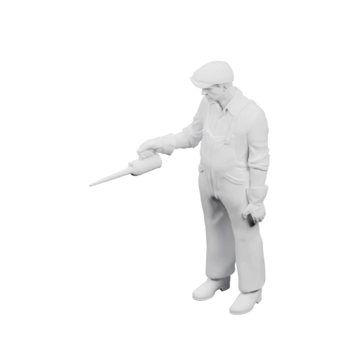 Рабочий с инструментом