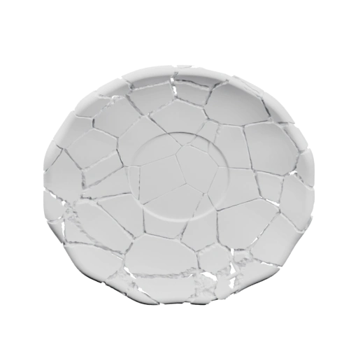 Разбитая чашка с трещинами