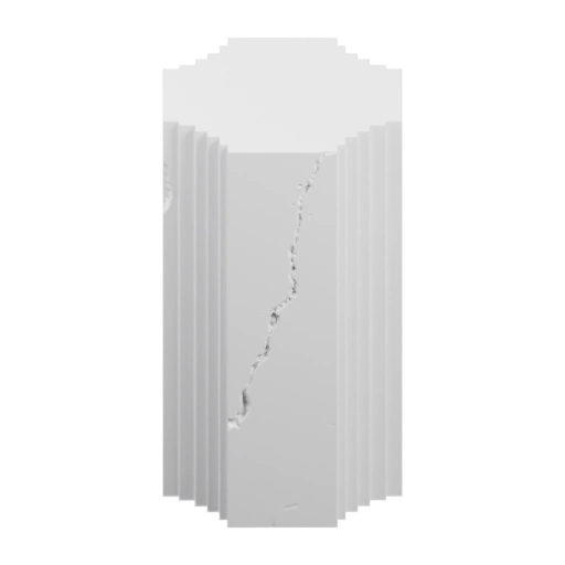 Разбитый цилиндрический объект