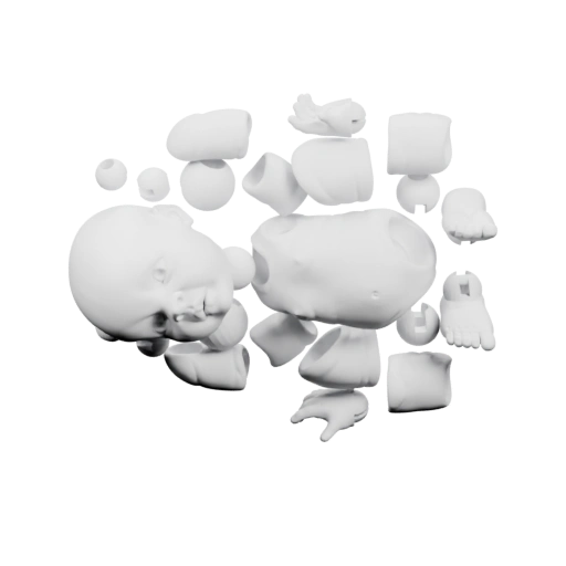 Детская фигурка в разобранном виде