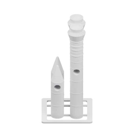 Две ракеты на подставке