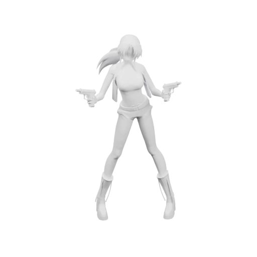 Девушка с оружием в руках