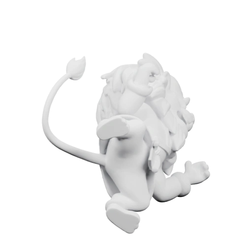 Лев в динамичной позе