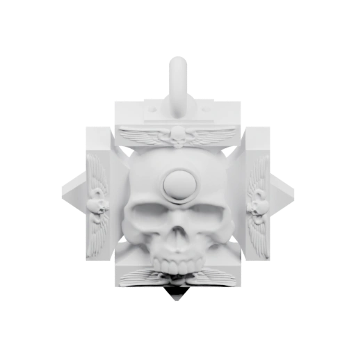 Череп с крыльями и книгой