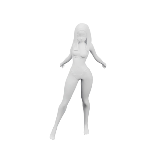 Женская фигура в футуристическом стиле