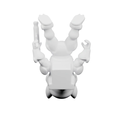 Механический кот с рогами и лапами