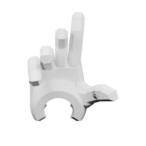 Геометрическая рука с кристаллами