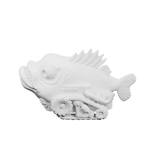 Рыба с деталями техники