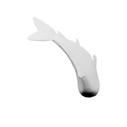 Изогнутая рыбка с плавниками