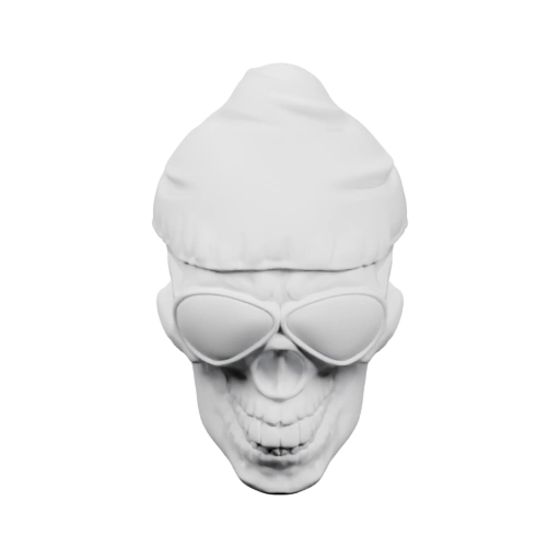 Череп в кепке и очках