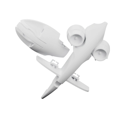 Самолет в стиле 3D-модели