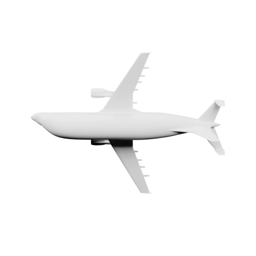 Самолёт с крыльями и хвостом