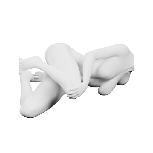 Две фигуры в объятиях, сексуально изогнутые