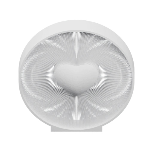 Вентилятор с сердцем в центре