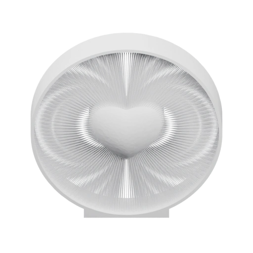 Центральное сердце с радиальными лучами