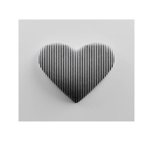 Сердце с вертикальными линиями