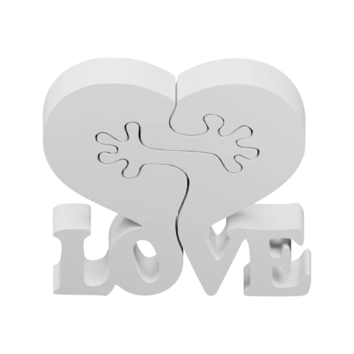 Сердце, составленное из пазлов