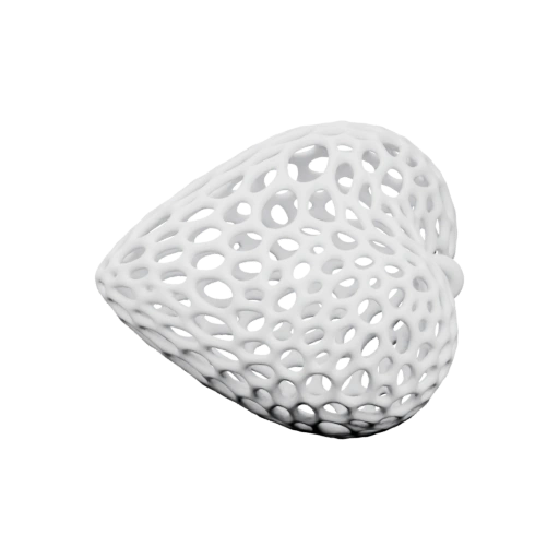 Симметричное сердце с отверстиями