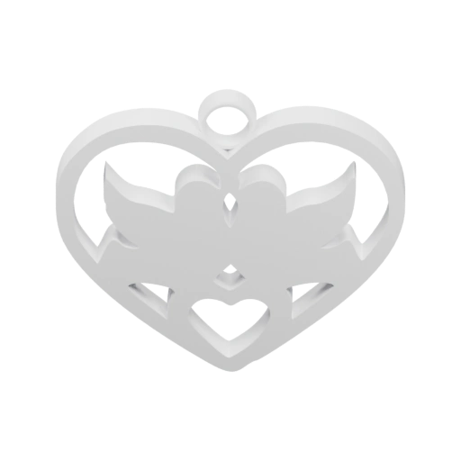 Сердце с птицей в центре