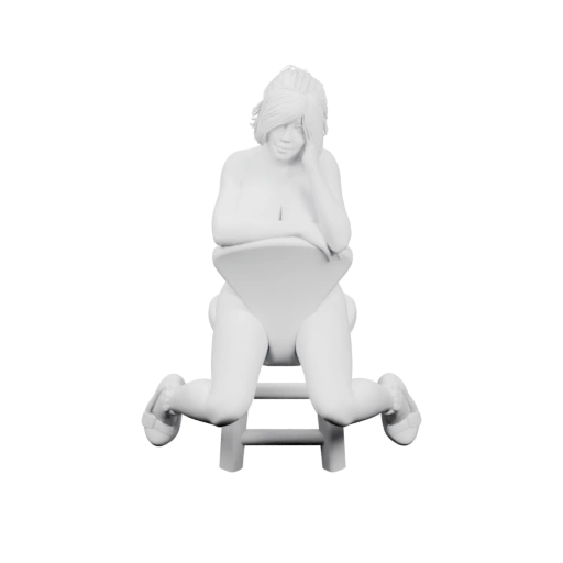 Девушка сидит на стуле