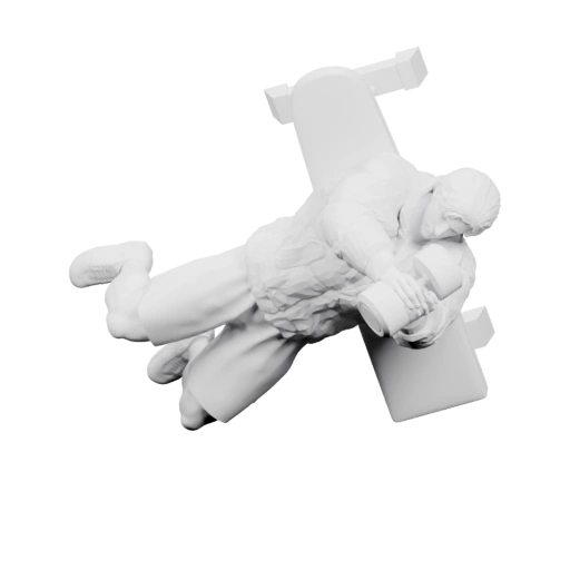 Человек в позе упражнения