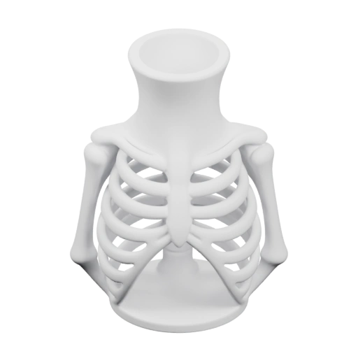 Ваза с костяным дизайном