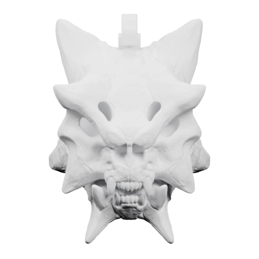 Скелетное лицо с острыми зубами