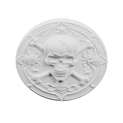 Голова с костями и узорами