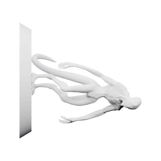 Скелет в динамичной позе