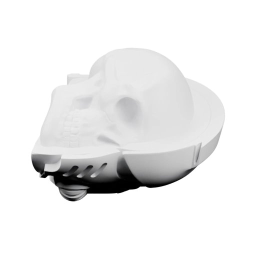 Скелет в защитном шлеме