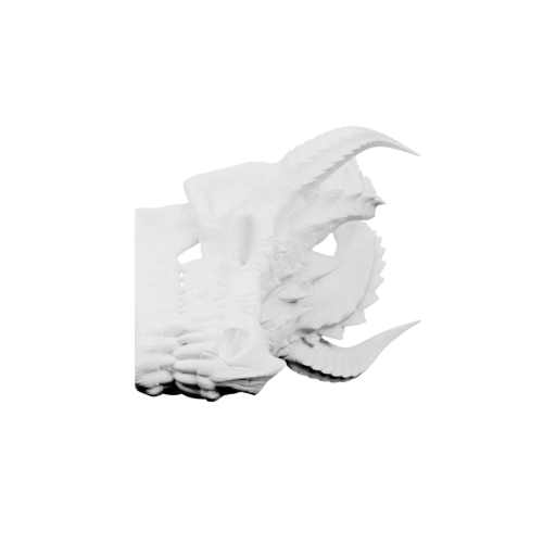 Голова с рогами и зубами