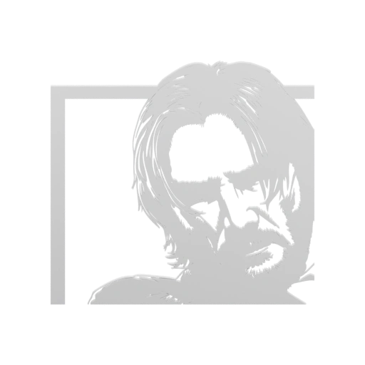 Скелет с длинными волосами