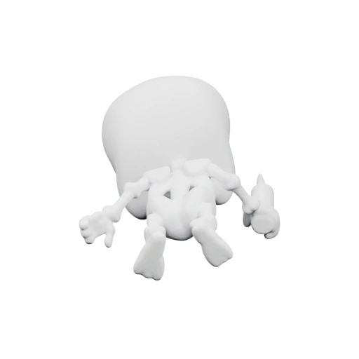 Скелет с свечой