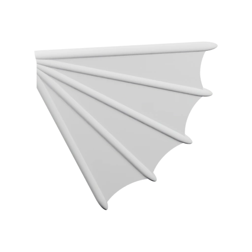 Складной элемент с радиальными линиями